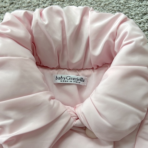 Girls Baby Graziella Pink Puffer Coat - Picture 6 of 9